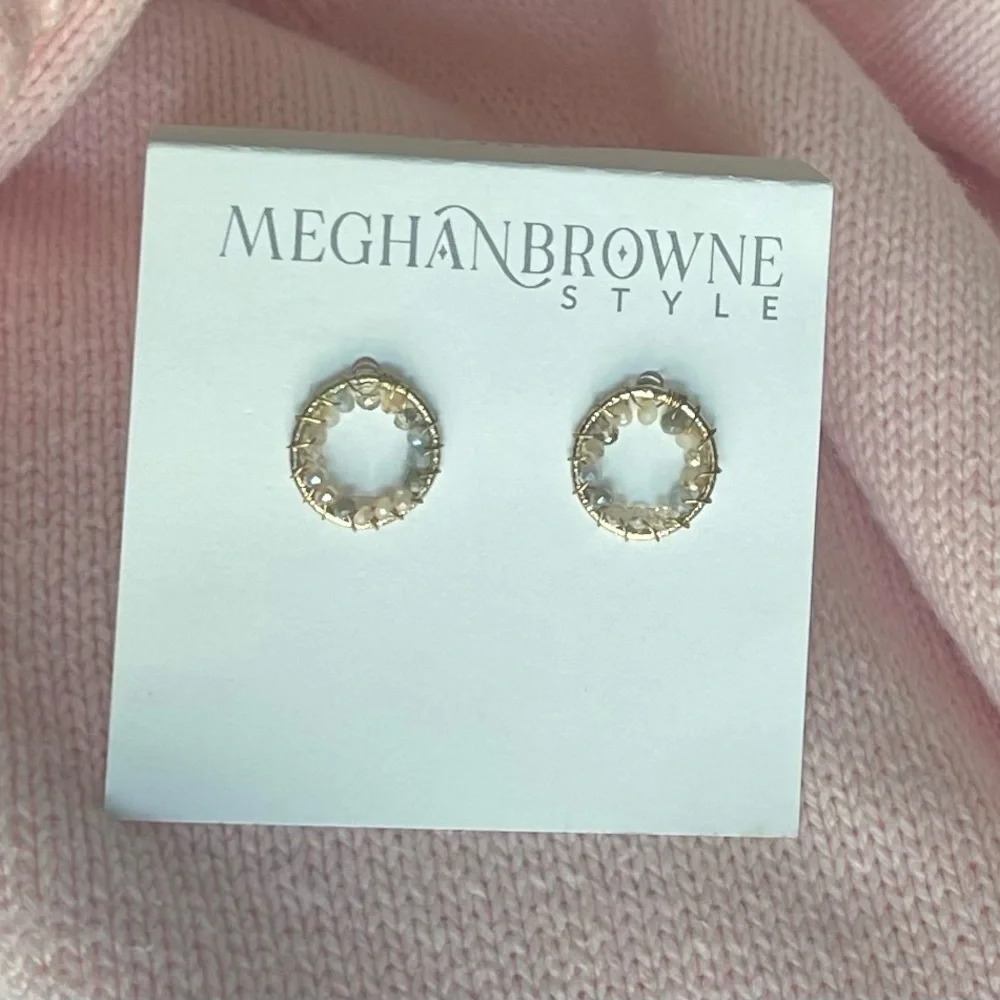Light Pink Sweater (10-12) Sweater Dress & Earrings